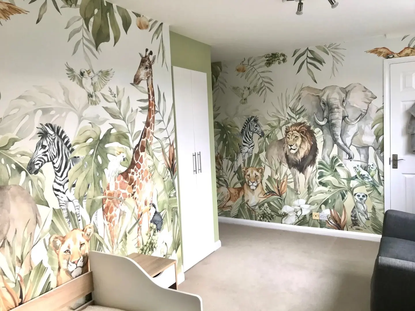 Full Redecoration Of A Childs Bedroom Welcome To The Jungle 11 Xlarge